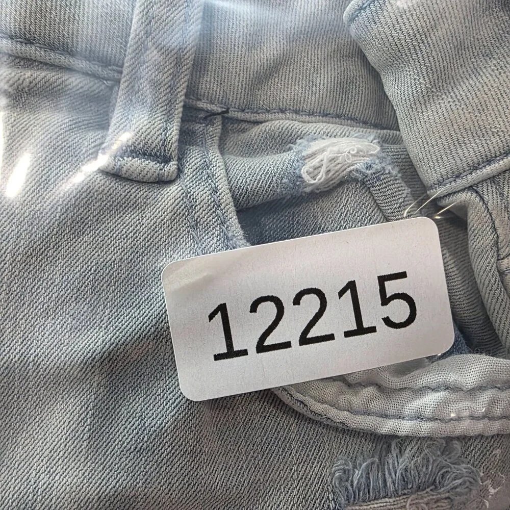 Womens American Eagle Hi-Rise Blue Denim Jegging Distressed Light Wash Size 12